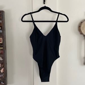 Blush tropez plunge one-piece swimsuit